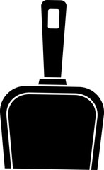 Isolated Dustpan Icon In Black And White Color.