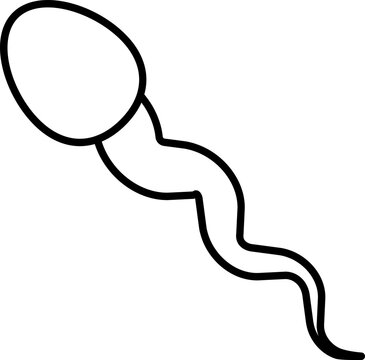 recommend clip art: Black Outline Sperm Flat Icon Or Symbol.