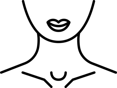 recommend clip art: Thin Line Art Neck Flat Icon Or Symbol.