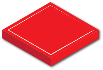 red square isolated on white