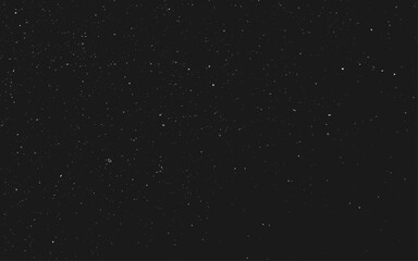 Night starry sky with bright stars. Vector stars on dark black background. Abstract black background with stars for your design. Vector starry night sky