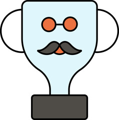 Colorful Best Dad Trophy Icon.