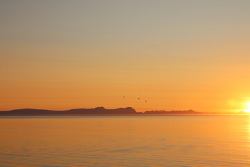 sunset over the sea