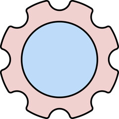 Setting Or Setup Icon In Pink And Blue Color.