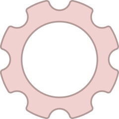 Setting Or Setup Icon In Pink And White Color.