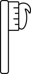 Toothbrush With Paste Icon Line Art.