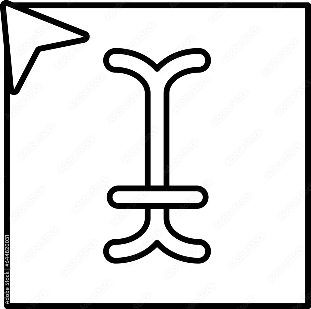 Poster isolated type tool icon in line art.