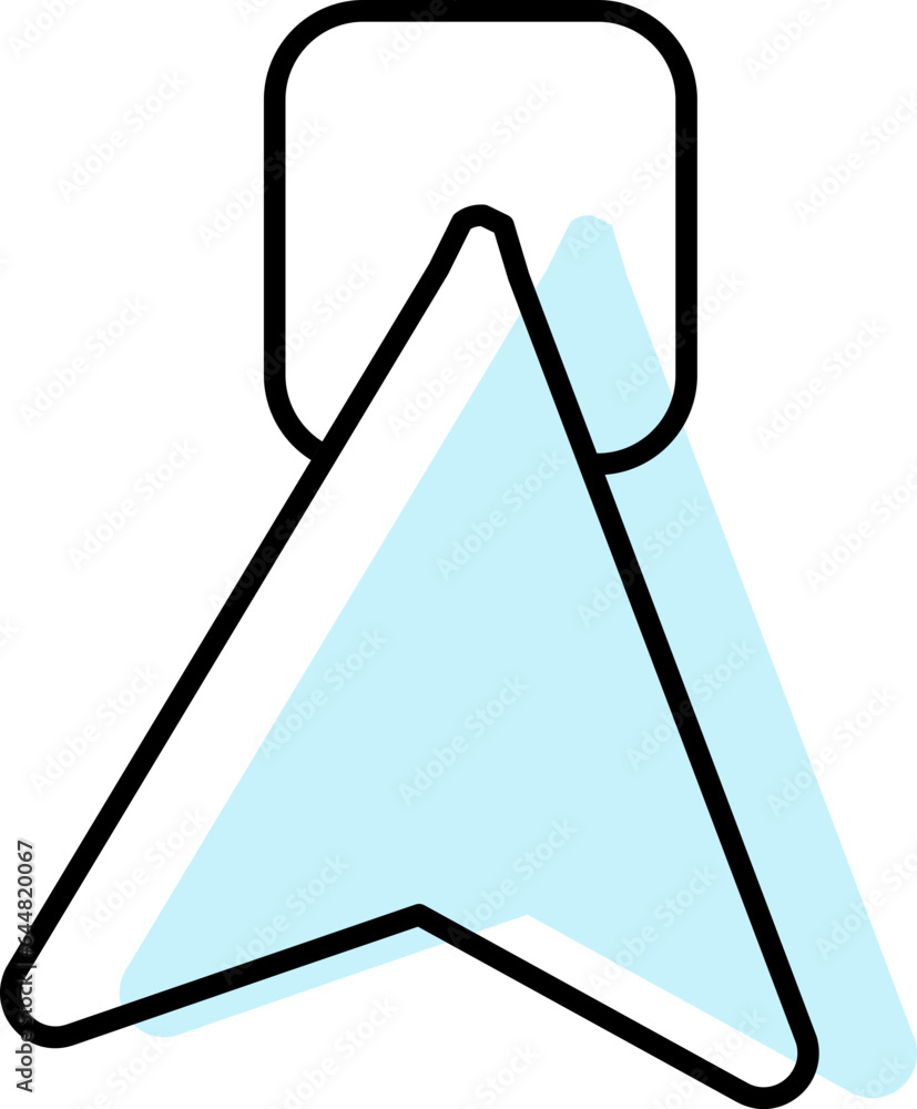 Poster isolated cursor icon in cyan and white color.