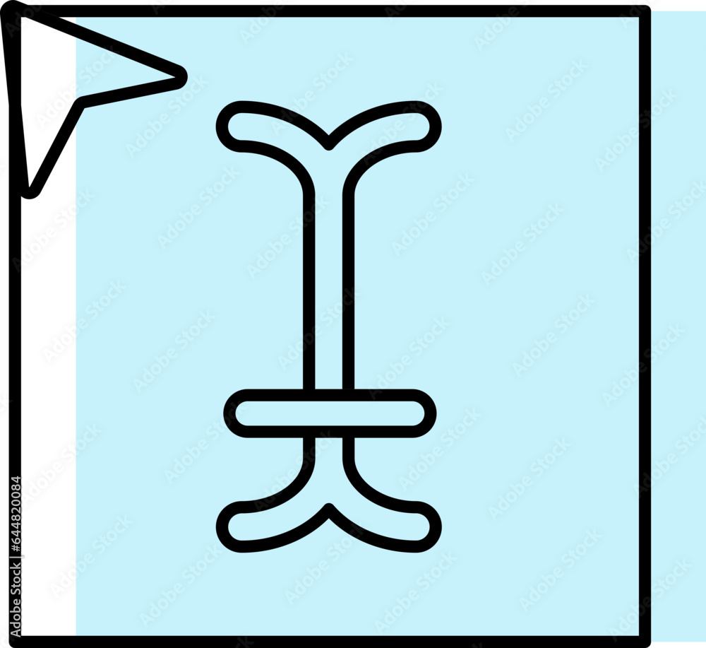 Poster isolated type tool icon in cyan and white color.