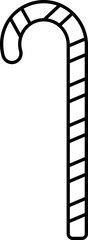 Line Art Illustration of Candy Stick Icon.
