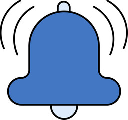 Alarm Icon In Blue Color.