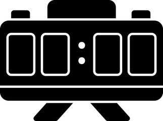 Digital Clock Icon In Glyph Style.