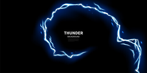 lightning light effect background realistic flash with lightning electric explosion vector illustration