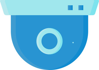 CCTV Camera Icon In Blue Color.