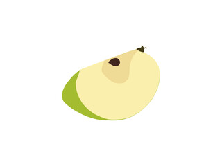 Apple view isolated on white background	