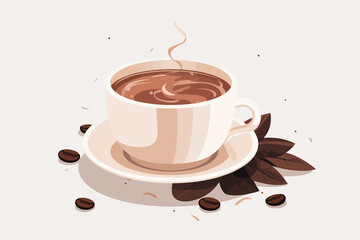 coffee vector flat minimalistic asset isolated illustration