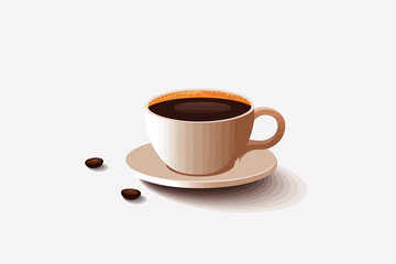 coffee vector flat minimalistic asset isolated illustration