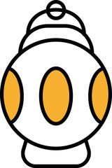 Isolated Arabic Lamp Icon in Flat Style.