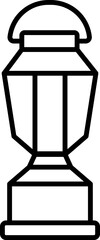 Isolated Hanging Lantern Icon.