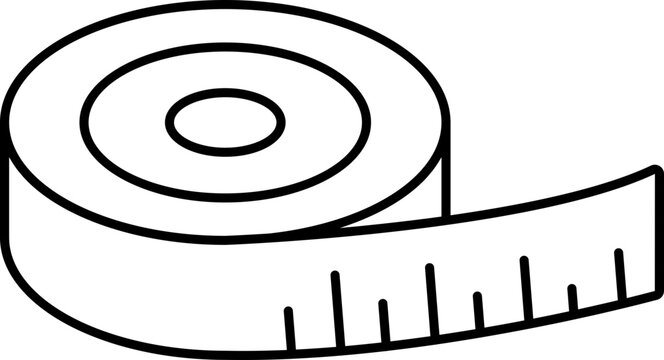 recommend clip art: Measuring Tape Icon In Line Art.