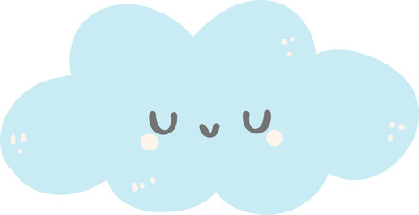 baby shower boy blue cloud