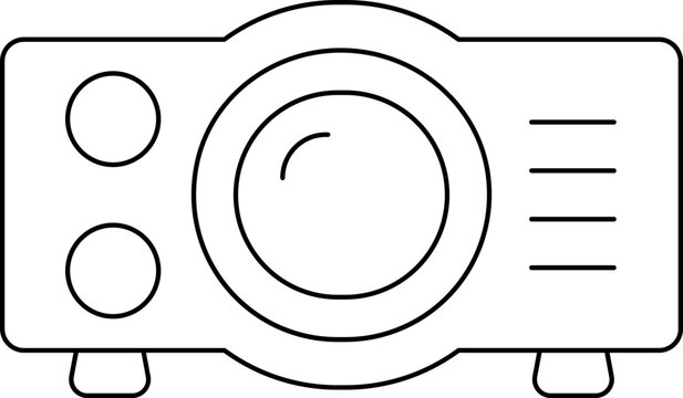 black and white projector outline clip art preview