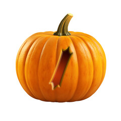 Obraz premium Halloween pumpkin font slash, / symbol. Isolated on transparent background. 