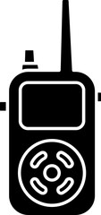 Walkie Talkie Icon In Black And White Color