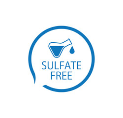 sulfate free sign on white background