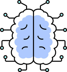Vector Illustration of Blue Brain.