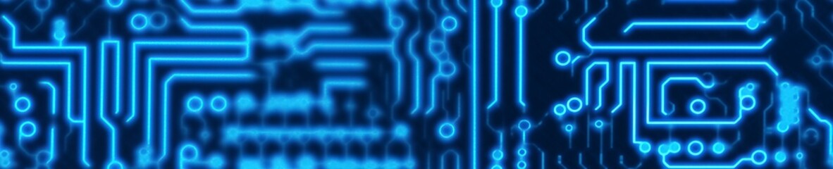 Fototapeta premium a blue electronic circuit board background in blueprint style.