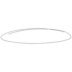 Oval shape thin line illustration