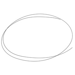 Oval shape thin line illustration