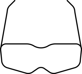 Isolated Glasses Icon In Line Art.