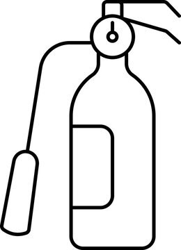 recommend clip art: Fire Extinguisher Icon In Black Line Art.
