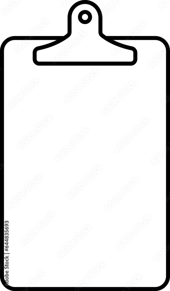 Poster isolated clipboard icon in linear style.