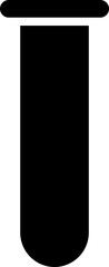 B&W Illustration Of Test Tube Icon.