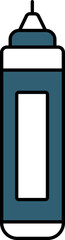 Whitener or Correction Pen Icon In Teal Blue And White Color.