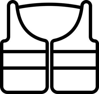 recommend clip art: Life Vest Icon In Thin Line Art.