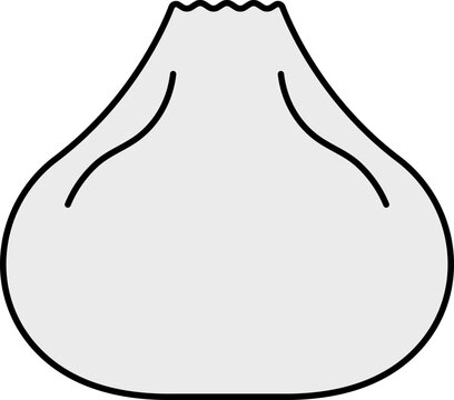 Mandu( Korian Dumpling Dish) Icon In Grey Color.