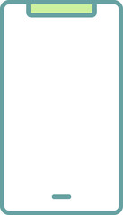 Illustration of Smartphone Icon In Green And White Color.