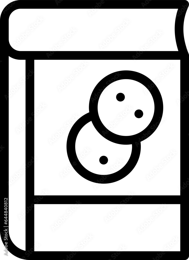 Sticker linear style manual astronaut icon or symbol.