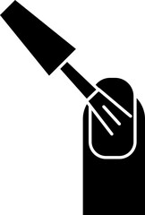 Applying Nail Paint Icon In Glyph Style.