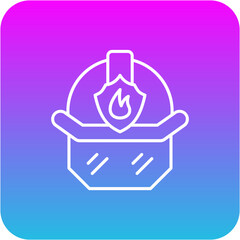 Obraz premium Firefighter Helmet Icon