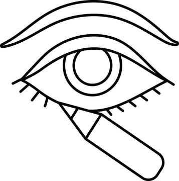 recommend clip art: Eyeliner Makeup Icon In Stroke Style.