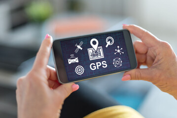 Gps concept on a smartphone