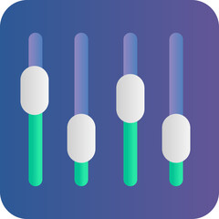 Slider Bar Icon Or Symbol In Blue And Green Color.