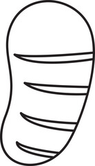 Black Thin Line Art Arrowroot Flat Icon.