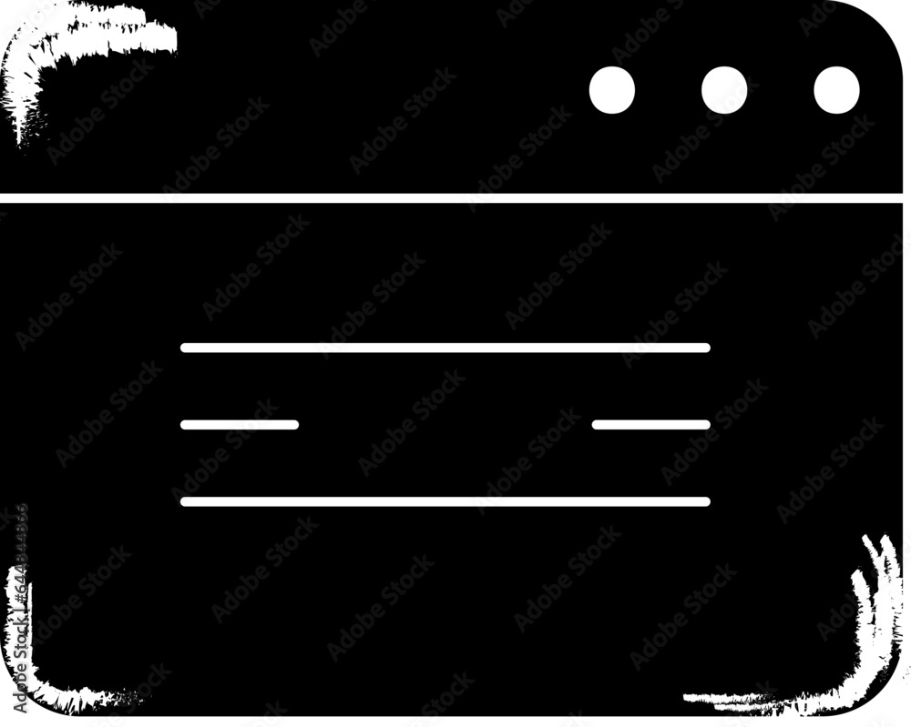 Poster doodle style webpage icon in b&w color.