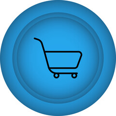 Shopping Cart Symbol Button Blue Icon. © Abdul Qaiyoom